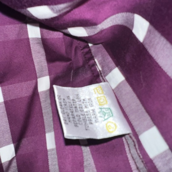 Bugatchi Shaped Fit Buttonup Graph Plaid Dress Shirt Embroidered Logo Sz M - Picture 9 of 14